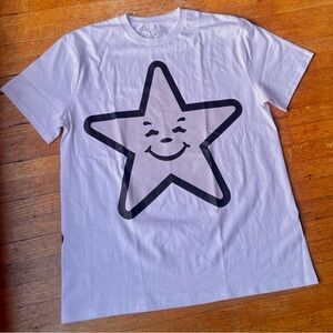 Smiley Star Graphic White T-Shirt